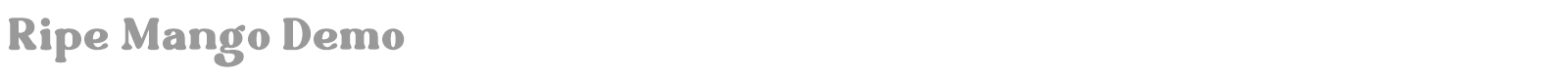 Ripe Mango font preview